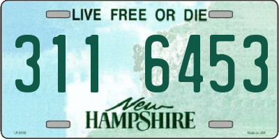 NH license plate 3116453
