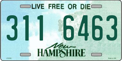 NH license plate 3116463