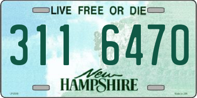 NH license plate 3116470