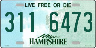 NH license plate 3116473