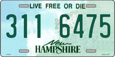 NH license plate 3116475
