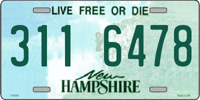 NH license plate 3116478