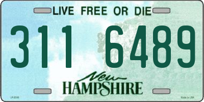 NH license plate 3116489