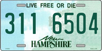 NH license plate 3116504