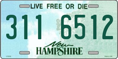 NH license plate 3116512