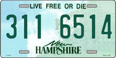 NH license plate 3116514