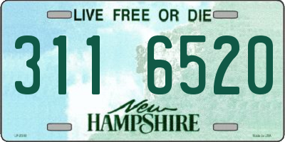 NH license plate 3116520