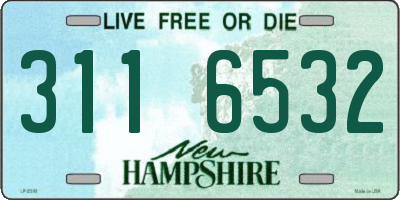 NH license plate 3116532