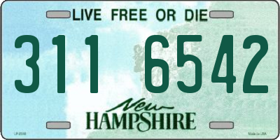 NH license plate 3116542