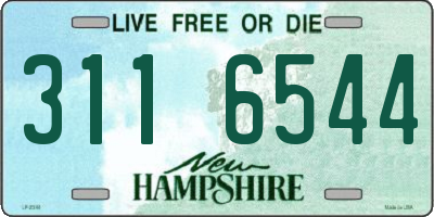 NH license plate 3116544