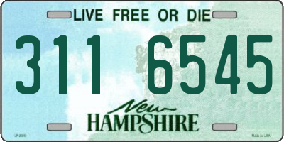 NH license plate 3116545