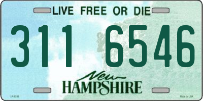 NH license plate 3116546