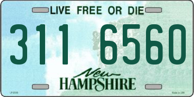 NH license plate 3116560
