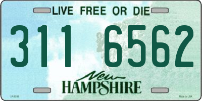 NH license plate 3116562