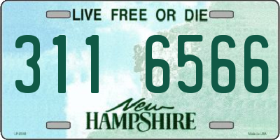 NH license plate 3116566