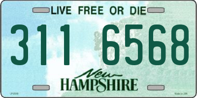 NH license plate 3116568