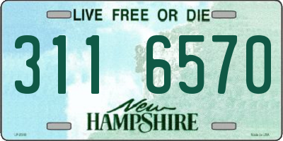 NH license plate 3116570