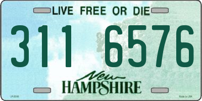 NH license plate 3116576
