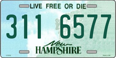 NH license plate 3116577