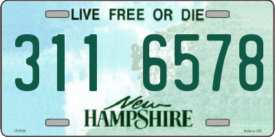 NH license plate 3116578
