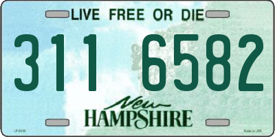 NH license plate 3116582