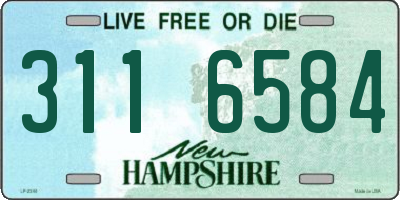 NH license plate 3116584