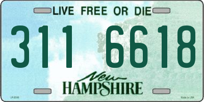 NH license plate 3116618