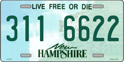 NH license plate 3116622