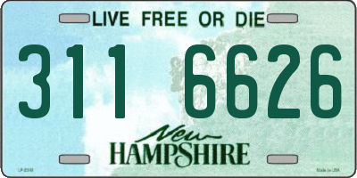 NH license plate 3116626