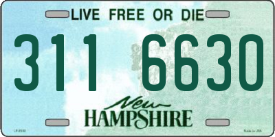 NH license plate 3116630