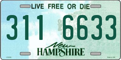 NH license plate 3116633
