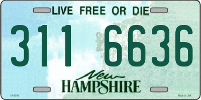 NH license plate 3116636