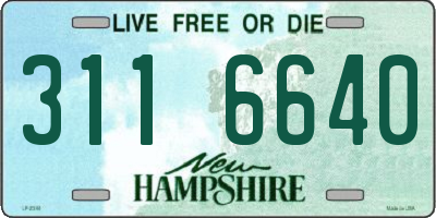 NH license plate 3116640