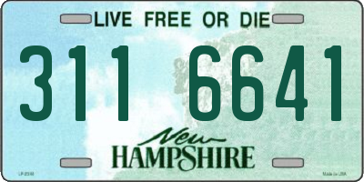 NH license plate 3116641