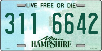NH license plate 3116642