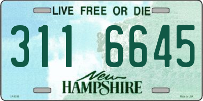 NH license plate 3116645