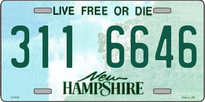 NH license plate 3116646