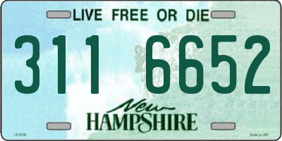 NH license plate 3116652