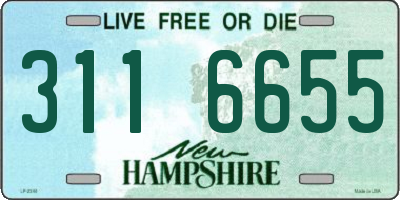 NH license plate 3116655