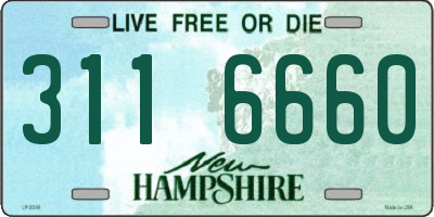 NH license plate 3116660