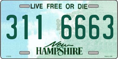 NH license plate 3116663