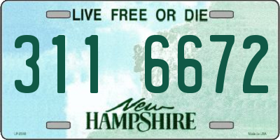 NH license plate 3116672