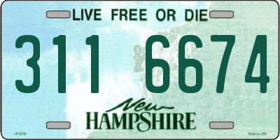 NH license plate 3116674