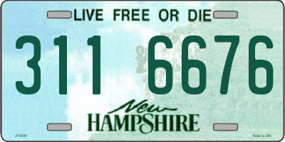 NH license plate 3116676