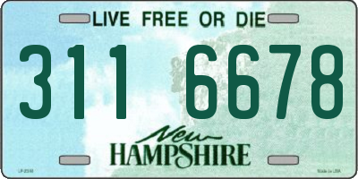 NH license plate 3116678
