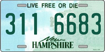 NH license plate 3116683