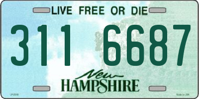 NH license plate 3116687