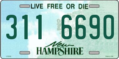NH license plate 3116690