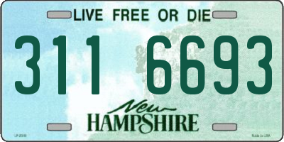 NH license plate 3116693