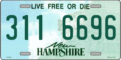 NH license plate 3116696